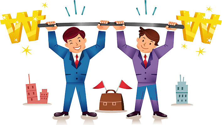 전신 기호 남자 스포츠 서류가방 가방 일러스트 비즈니스 서기 미소 웃음 사람 정장 빌딩 성인 두명 건물 운동 깃발 직장인 비즈니스맨 자신감 원화 화폐기호 역기 목표 열정 단위 역도 남자만 성인남자만 성인만 국내일러스트 AI파일 직업 문자 건축물 잡화 옷 감정 컨셉 돈 모션 표정 건강 화폐 파일형식 벡터