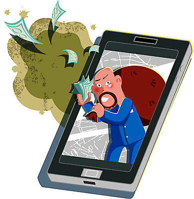 남자 지폐 돈 일러스트 모바일 무선통신 한명 사람 스마트폰 핸드폰 통신기기 범죄 범죄인 사회이슈 전화기 통화 남자만 남자한명만 국내일러스트 AI파일 1 컨셉 통신 모션 전자제품 스마트기기 기계 재산 파일형식 벡터