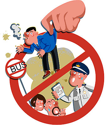 남자 일러스트 버스 흡연 담배 사람 여러명 성인 금지 범죄 경찰 버스정류장 사회이슈 금연 공공장소 남자만 성인남자만 성인만 국내일러스트 AI파일 직업 육상교통 캠페인 다수 컨셉 대중교통 장소 역 파일형식 벡터