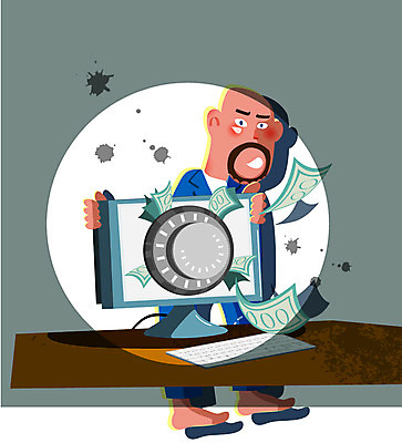 남자 지폐 돈 인터넷 일러스트 한명 사람 컴퓨터 키보드 범죄 범죄인 사회이슈 보안 금고 타자기 인터넷보안 남자만 남자한명만 국내일러스트 AI파일 1 컨셉 안전 전자제품 골동품 재산 파일형식 벡터