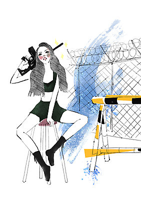 전신 PSD 우먼라이프 라이프스타일 여자 포즈 의자 일러스트 한명 사람 앉기 성인 라이프 뷰티 군인 총 철조망 철망 여군 여자만 여자한명만 성인여자만 성인만 국내일러스트 직업 1 무기 가구 모션 생활 국군 파일형식