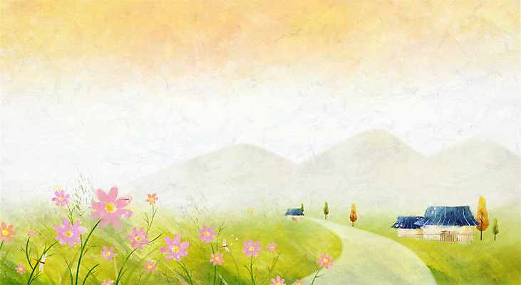 PSD 나무 식물 사계절 계절 꽃 길 백그라운드 일러스트 자연 거리 주택 따뜻함 기와 기와집 풍경 사람없음 가을풍경 가을 코스모스 자연백그라운드 가을배경 국내일러스트 한옥 건물 생태계 파일형식 가을_계절