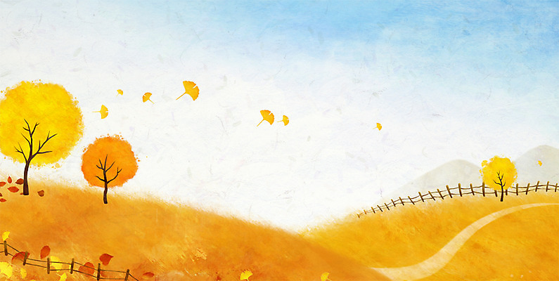 PSD 나무 식물 사계절 계절 백그라운드 일러스트 자연 따뜻함 풍경 사람없음 울타리 가을풍경 가을 은행잎 자연백그라운드 가을배경 국내일러스트 잎 담장 생태계 파일형식 가을_계절
