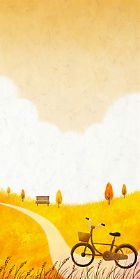 PSD 나무 식물 사계절 계절 길 교통수단 백그라운드 벤치 의자 일러스트 자연 거리 따뜻함 풍경 사람없음 가을풍경 자전거 가을 자연백그라운드 가을배경 국내일러스트 가구 교통 바이크 생태계 파일형식 가을_계절