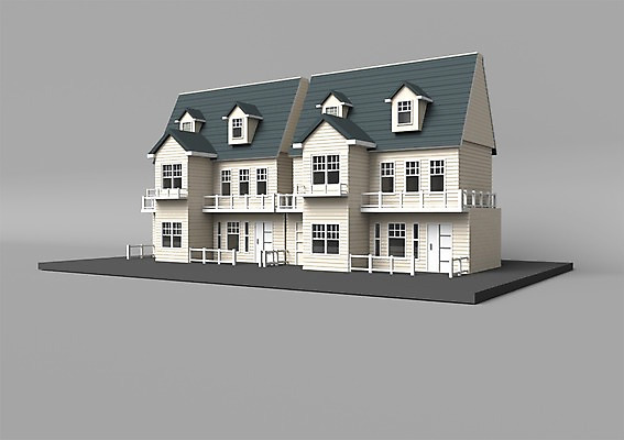 PSD 편집이미지 건축물 창문 주택 사람없음 건물 그래픽 3D소스 3D 문 모형 미니어처 발코니 입체 현관문 이층집 편집소스 편집3D 건축 디지털합성 파일형식