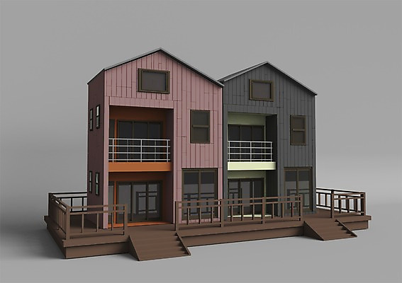 PSD 편집이미지 건축물 창문 주택 사람없음 건물 그래픽 울타리 3D소스 3D 문 모형 계단 미니어처 발코니 입체 현관문 이층집 편집소스 편집3D 건축 담장 디지털합성 파일형식