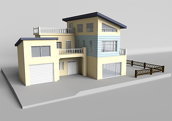 PSD 편집이미지 건축물 창문 주택 사람없음 건물 그래픽 울타리 3D소스 3D 문 모형 미니어처 발코니 입체 현관문 주차장 이층집 편집소스 편집3D 건축 담장 디지털합성 파일형식