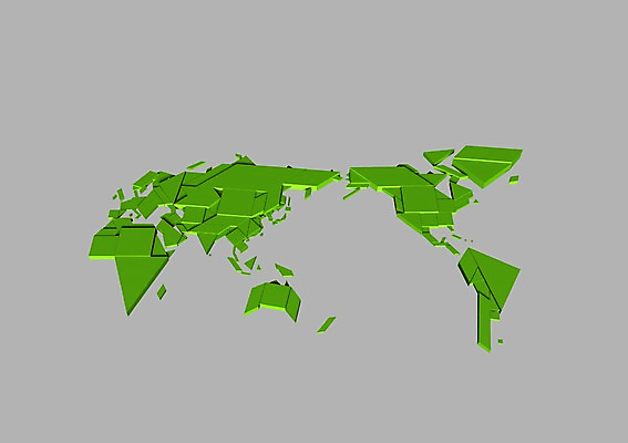PSD 편집이미지 컬러 조각 세계지도 지도 사람없음 그래픽 초록색 세계 글로벌 3D소스 3D 입체 대륙 복잡 편집소스 편집3D 컨셉 디지털합성 파일형식