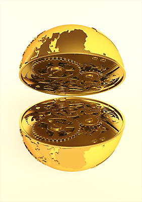 PSD 편집이미지 지구 컬러 단면 사람없음 그래픽 3D소스 3D 기계 금색 바퀴 원형 부속품 입체 오브젝트 톱니바퀴 반쪽 복잡 편집소스 편집3D 도형 컨셉 디지털합성 파일형식