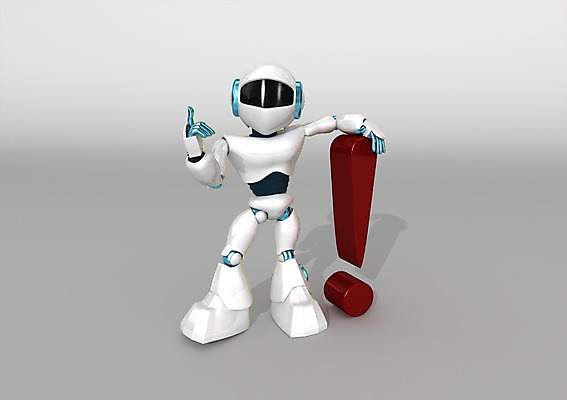 PSD 편집이미지 문자 캐릭터 기호 과학 미래 첨단산업 3D캐릭터 사람없음 그래픽 3D소스 3D 인조인간 느낌표 로봇 입체 첨단과학 로봇산업 편집소스 4차산업 편집3D 산업 컨셉 디지털합성 파일형식