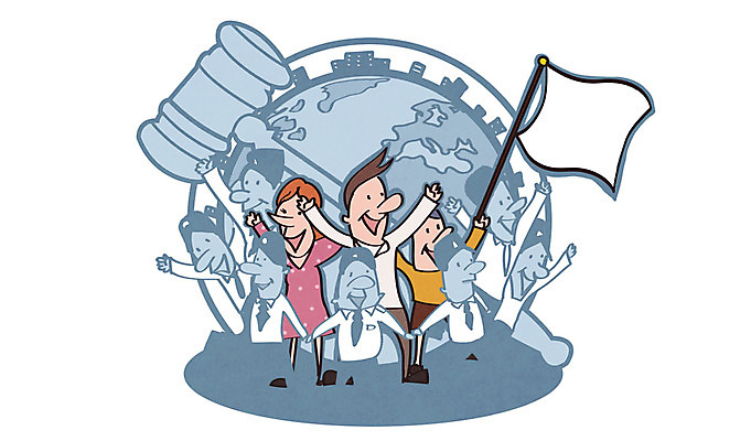 PSD 여자 남자 지구 일러스트 미소 웃음 사람 빌딩 여러명 성인 건물 깃발 가운 판사복 선택 법률가 판사 검사_법률가 법 의사봉 재판 법관 공정 판결 법원 법의 변호사 제헌절 성인만 국내일러스트 직업 건축물 옷 다수 컨셉 표정 국경일 파일형식