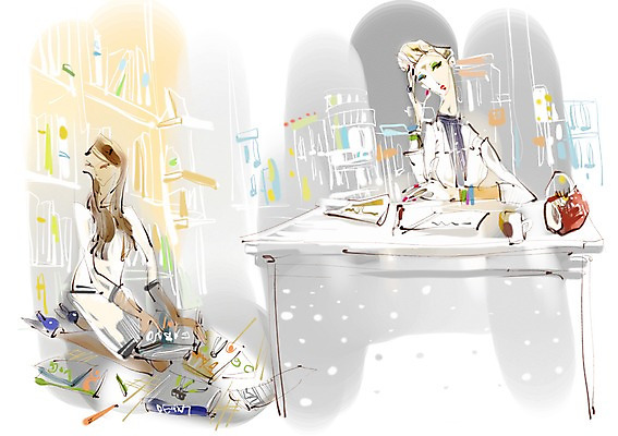 PSD 라이프스타일 여자 일러스트 비즈니스 CEO 미소 웃음 사람 성인 두명 라이프 비즈니스라이프 업무 작업실 대표 사장 책상 모던 비서 모던라이프 모던피플 여자만 성인여자만 성인만 국내일러스트 직업 가구 표정 생활 작업 파일형식