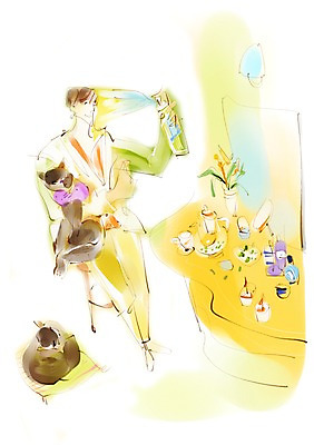 PSD 동물 라이프스타일 남자 일러스트 한명 미소 웃음 사람 성인 취미 라이프 반려동물 뷰티 고양이 모던 피부관리 화장대 모던라이프 모던피플 미스트 남자만 남자한명만 성인남자만 성인만 국내일러스트 1 가구 포유류 표정 생활 화장품 파일형식