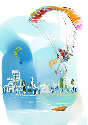 PSD 나무 식물 라이프스타일 남자 일러스트 레저 한명 미소 웃음 사람 빌딩 성인 취미 건물 라이프 레포츠 모던 낙하산 패러글라이딩 행글라이더 모던라이프 모던피플 남자만 남자한명만 성인남자만 성인만 국내일러스트 1 건축물 스포츠 표정 생활 파일형식