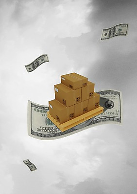 PSD 구름 편집 편집이미지 백그라운드 지폐 돈 사람없음 금융 경제 상자 3D 달러 택배 소포 택배상자 소화물 편집3D 자연요소 운송업 재산 배송 디지털합성 파일형식
