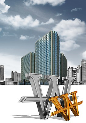 PSD 구름 편집이미지 백그라운드 하늘 빌딩 사람없음 건물 금융 3D 화폐기호 편집3D 자연요소 건축물 기호 경제 화폐 디지털합성 파일형식