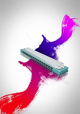 PSD 편집 편집이미지 악기 음악 백그라운드 관악기 사람없음 3D 하모니카 편집3D 문화예술 디지털합성 파일형식