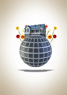 PSD 식물 편집 편집이미지 꽃 캠페인 백그라운드 공 주택 사람없음 건물 3D 자연보호 환경 그린캠페인 보호 환경보전 친환경 태양에너지 집열판 편집3D 건축물 컨셉 자연 그린에너지 사회이슈 디지털합성 파일형식