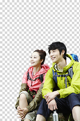 편집 편집이미지 라이프스타일 커플 응시 여자 남자 커플라이프 여행 포즈 가방 모션 레저 휴식 아웃도어 미소 웃음 들기 사람 앉기 동양인 상반신 성인 두명 물 30대 등산 트래킹 한국인 물병 등산복 등산가방 PNG 장년만 성인만 편집소스 자연요소 시선 잡화 옷 컨셉 관계 표정 인종 생활 장년 물통 파일형식
