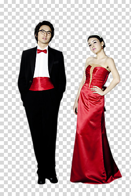 편집 편집이미지 라이프스타일 커플 드레스 옷 원피스 여자 남자 안경 신부 커플라이프 허리손 포즈 신랑 결혼 모션 나비넥타이 사람 동양인 정장 턱시도 20대 성인 두명 손들기 한국인 파티복 이브닝드레스 PNG 청년만 성인만 편집소스 잡화 관계 넥타이 인종 이벤트 청년 생활 파티 파일형식