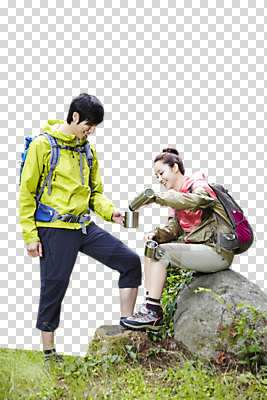 식물 편집 편집이미지 라이프스타일 커플 여자 남자 커플라이프 여행 포즈 모션 레저 휴식 아웃도어 미소 웃음 들기 사람 동양인 성인 두명 물 30대 등산 트래킹 한국인 돌_바위 바위 풀 붓기 물병 등산복 등산가방 PNG 장년만 성인만 편집소스 자연요소 옷 컨셉 가방 관계 표정 인종 생활 장년 물통 파일형식