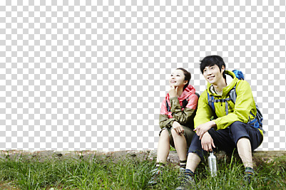 전신 나무 식물 편집 편집이미지 커플 응시 여자 남자 여행 포즈 가방 모션 레저 휴식 아웃도어 미소 웃음 들기 사람 앉기 동양인 잔디 성인 두명 물 30대 등산 트래킹 한국인 풀 물병 등산복 등산가방 PNG 장년만 성인만 편집소스 자연요소 시선 잡화 옷 컨셉 관계 표정 인종 장년 물통 파일형식