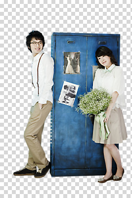 전신 식물 편집 편집이미지 라이프스타일 커플 응시 여자 남자 꽃다발 커플라이프 포즈 모션 선물 서기 미소 웃음 들기 사람 동양인 20대 성인 두명 기댐 한국인 사물함 캐비닛 보관함 안개꽃 PNG 청년만 성인만 편집소스 시선 꽃 관계 표정 인종 청년 생활 한해살이풀 파일형식