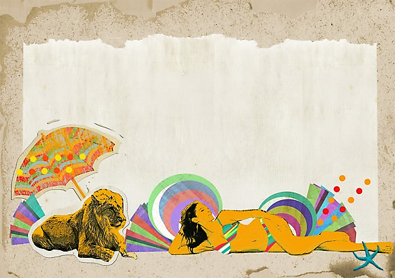 전신 PSD 동물 배너 계절 여자 백그라운드 일러스트 우산 포유류 휴가 불가사리 안내 프레임 틀 한명 미소 웃음 사람 여름 여름휴가 바캉스 눕기 사자 알림 퓨전 팝아트 특별함 여자만 여자한명만 국내일러스트 1 컨셉 모션 극피동물 표정 그림 파일형식 여름_계절