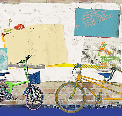 PSD 배너 육상교통 교통수단 벽 백그라운드 교통 일러스트 안내 프레임 틀 사람없음 자전거 알림 퓨전 팝아트 특별함 국내일러스트 컨셉 바이크 그림 파일형식