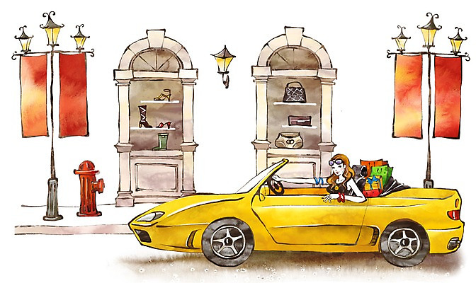 PSD 우먼라이프 라이프스타일 여자 패션 교통수단 교통 가로등 일러스트 자동차 조명 한명 미소 웃음 사람 성인 건물 라이프 쇼핑 종이봉투 쇼핑백 상점 스포츠카 여자만 여자한명만 성인여자만 성인만 국내일러스트 1 건축물 공공시설 육상교통 가방 봉투 표정 생활 파일형식