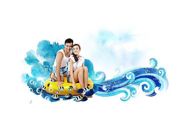 전신 PSD 서양인 외국인 백인 편집 편집이미지 커플 계절 여자 남자 수영복 물결 파도 바다 여행 휴가 어류 미소 웃음 사람 앉기 풍경 20대 성인 해변 두명 여름 여름휴가 바캉스 놀이용품 수영 수중동물 열대어 해수욕 튜브 청년만 성인만 이미지편집 동물 옷 관계 모션 표정 인종 청년 수상스포츠 오브젝트 파일형식 여름_계절