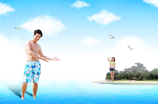 전신 PSD 서양인 외국인 나무 식물 동물 백인 구름 편집 편집이미지 계절 여자 남자 수영복 모래 바다 섬 여행 갈매기 조류 하늘 휴가 안내 서기 미소 웃음 사람 동양인 풍경 손짓 20대 성인 해변 두명 여름 여름휴가 바캉스 모래사장 손들기 해수욕 청년만 성인만 이미지편집 자연요소 옷 모션 표정 인종 청년 파일형식 여름_계절