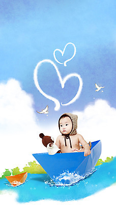 PSD 동물 구름 편집 편집이미지 여자 인형 상상 조류 하늘 한명 사람 앉기 동양인 곰인형 한국인 하트 아기 종이배 선박 여자만 여자한명만 아기만 여자아기만 여자아기한명만 이미지편집 자연요소 모양 1 수상교통 모션 인종 종이접기 파일형식