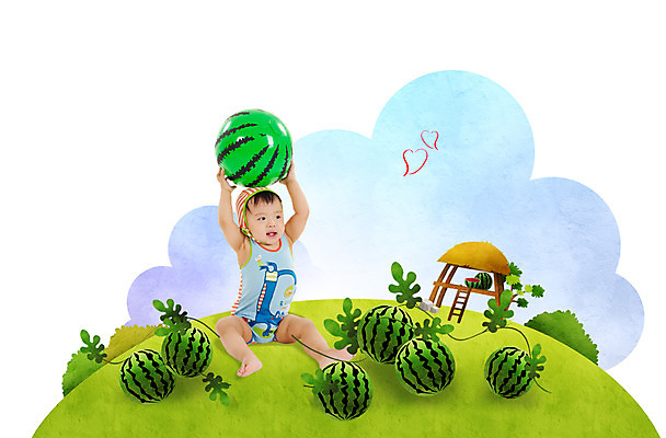 전신 PSD 편집 편집이미지 계절 남자 밭 과일 놀이 여름음식 수박 한명 사람 앉기 동양인 여름 한국인 아기 과수원 원두막 수박밭 남자만 남자한명만 아기만 남자아기만 남자아기한명만 제철음식 제철과일 이미지편집 1 음식 농업 모션 인종 제철 파일형식 여름_계절