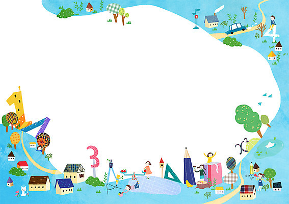 PSD 나무 식물 배너 여자 어린이교육 교육 남자 어린이 교통수단 백그라운드 교통 일러스트 자동차 안내 주택 프레임 틀 사람 소녀 소년 여러명 책 숫자 연필 수학 알림 어린이만 국내일러스트 문자 육상교통 다수 교과목 학용품 건물 필기구 파일형식