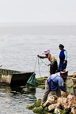 포토 JPG 주간 해외풍경 해외 여자 아시아 호수 이끼 사람 풍경 야외 세명 강 중국 돌_바위 바위 다리 작업 망 그물 작업실 정박 운남성 따리 얼하이레이크 얼하이호 선박 여자만 국내포토 자연요소 나라 수상교통 배_교통 신체부위 성 파일형식