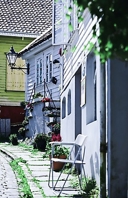 포토 JPG 주간 식물 해외풍경 꽃 유럽 화분 길 의자 유럽풍경 거리 북유럽 노르웨이 풍경 사람없음 야외 건물 골목길 목조 스타방에르 국내포토 자연요소 해외 건축물 나라 가구 파일형식