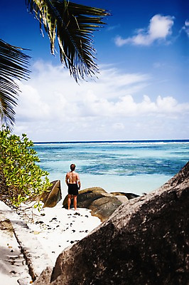 포토 JPG 주간 나무 구름 해외풍경 해외 남자 바다 여행 하늘 휴가 한명 사람 풍경 성인 해변 야외 뒷모습 여름휴가 바캉스 맑음 돌_바위 바위 인도양 세이셸 남자만 남자한명만 성인남자만 성인만 국내포토 자연요소 식물 1 뷰포인트 아프리카 날씨 파일형식 여름_계절