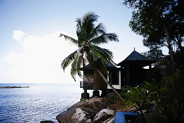 포토 JPG 주간 나무 식물 해외풍경 해외 건축 바다 백그라운드 자연 리조트 풍경 해변 사람없음 야외 건물 야자수 돌_바위 바위 언덕 휴양지 인도양 세이셸 국내포토 자연요소 건축물 아프리카 장소 생태계 파일형식