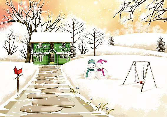 PSD 나무 식물 사계절 계절 길 백그라운드 겨울 일러스트 눈사람 주택 풍경 사람없음 건물 설원 추위 우체통 눈 놀이기구 그네 돌길 눈내림 겨울배경 국내일러스트 자연요소 건축물 날씨 눈_날씨 파일형식