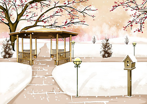 PSD 나무 식물 사계절 계절 백그라운드 겨울 가로등 벤치 의자 일러스트 조명 풍경 사람없음 설원 추위 눈 휴식처 눈내림 겨울배경 국내일러스트 자연요소 공공시설 가구 날씨 휴식 눈_날씨 파일형식