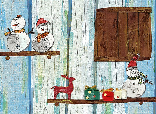 PSD 동물 계절 기념일 백그라운드 크리스마스장식 크리스마스 겨울 일러스트 눈사람 사슴 크리스마스선물 선물 풍경 사람없음 장식 겨울배경 국내일러스트 포유류 이벤트 파일형식