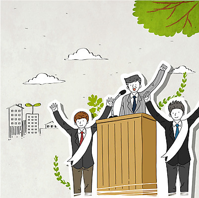 나무 식물 구름 남자 캠페인 잎 일러스트 나뭇잎 서기 미소 웃음 사람 빌딩 성인 건물 세명 새싹 사회 강의 투표 선거 민주주의 사회이슈 선거유세 선거일 후보 남자만 성인남자만 성인만 국내일러스트 AI파일 자연요소 건축물 컨셉 모션 표정 공동체 파일형식 벡터