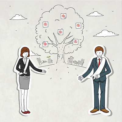 전신 식물 구름 여자 남자 캠페인 일러스트 안내 서기 미소 웃음 사람 빌딩 성인 두명 건물 새싹 사회 투표 선거 민주주의 사회이슈 투표용지 선거일 성인만 국내일러스트 AI파일 자연요소 건축물 컨셉 모션 표정 공동체 파일형식 벡터