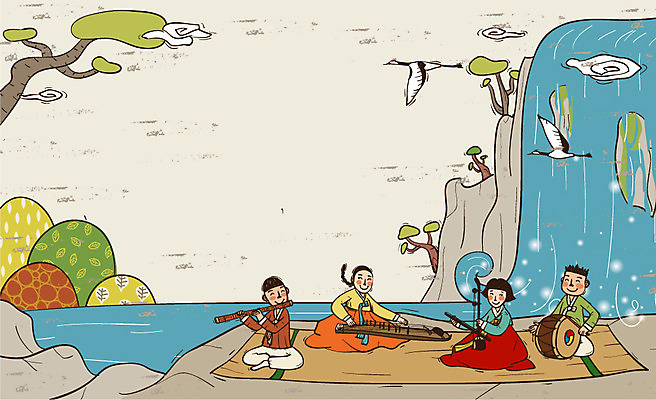 전신 나무 식물 동물 한국문화 한국전통 전통 여자 남자 전통문화 문화 악기 백그라운드 연주 일러스트 조류 타악기 국악기 관악기 사람 앉기 여러명 전통놀이 학 전통의상 한복 북 즐거움 피리 과거 가야금 해금 국내일러스트 AI파일 동양문화 감정 음악 다수 컨셉 모션 놀이 현악기 한국 국악 목관악기 파일형식 벡터