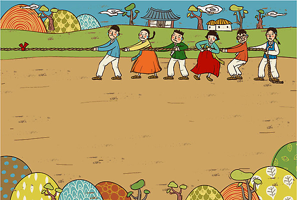 전신 나무 식물 한국문화 한국전통 전통 여자 남자 전통문화 문화 줄 백그라운드 일러스트 주택 초가집 서기 사람 여러명 전통놀이 전통의상 한복 즐거움 과거 줄다리기 국내일러스트 AI파일 동양문화 감정 다수 컨셉 모션 놀이 한옥 한국 건물 파일형식 벡터