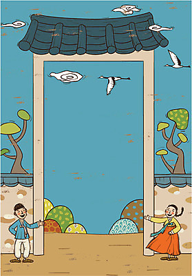 전신 나무 식물 동물 한국문화 한국전통 전통 여자 남자 전통문화 문화 백그라운드 일러스트 조류 출입구 기와 기와집 서기 사람 두명 문 학 전통의상 한복 즐거움 대문 과거 국내일러스트 AI파일 동양문화 감정 컨셉 모션 한옥 한국 파일형식 벡터