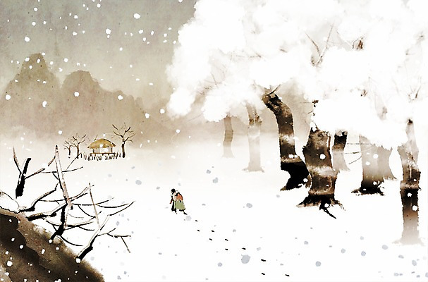 PSD 나무 식물 계절 캘리배경 백그라운드 겨울 일러스트 캘리그라피 자연 엄마 산 주택 초가집 사람 풍경 두명 자녀 눈 아기 발자국 산수화 눈내림 겨울배경 국내일러스트 자연요소 가족 자국 날씨 한옥 눈_날씨 건물 동양화 생태계 파일형식