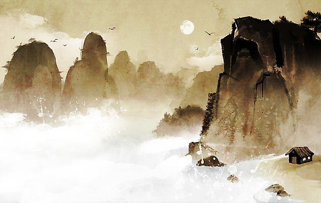 PSD 나무 식물 동물 파도 바다 캘리배경 백그라운드 일러스트 캘리그라피 자연 조류 산 주택 풍경 사람없음 절벽 보름달 달 돌_바위 산수화 국내일러스트 자연요소 건물 동양화 생태계 파일형식