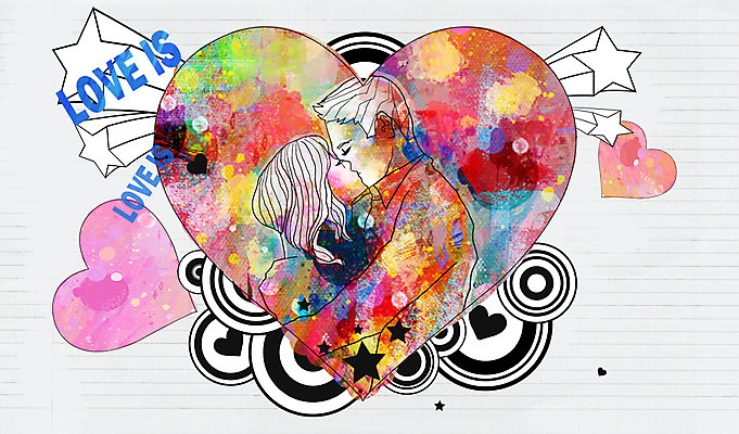 PSD 배너 커플 여자 남자 별 한쌍 백그라운드 일러스트 키스 안내 프레임 사랑 틀 사람 상반신 성인 두명 하트 빈티지 쌍 스킨십 알림 퓨전 팝아트 하트백그라운드 성인만 국내일러스트 자연요소 모양 감정 컨셉 관계 애정표현 그림 파일형식